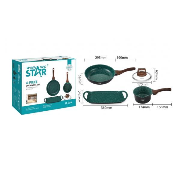 Set De Ollas Winning Star ST-5214 Aluminio 4 Piezas