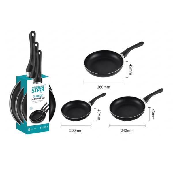 Set De Sartenes Winning Star ST-5217 Aluminio 3 Piezas