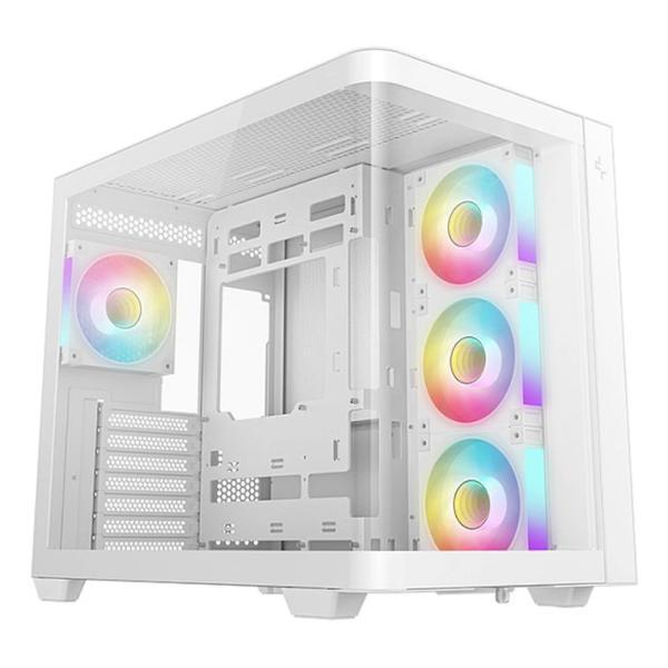 Case Deepcool CG530U 4F Wh Mid Tower Ventiladores 4 De 120MM Con Panel Lateral Y Frontal