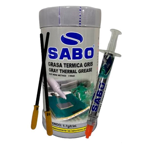 Grasa Termica Sabo Thermal Grease Grey 1.7GR CPU-GPU 5WMK Alta Conductividad