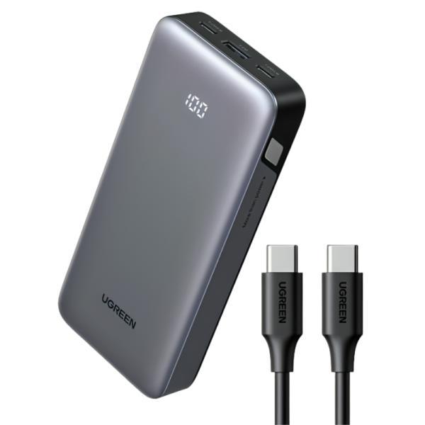 Power Bank Ugreen PB526 10000MAH Cable USB-C Integrado Carga Rápida 20W