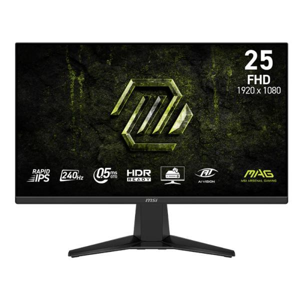 Monitor Gaming Msi 25 Pulg Mag 255F X24 Plana 1920X1080 Full Hd 240 Hz Rapid Ips AMD Freesync Premium HDMI / Displayport