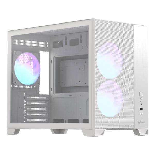 Case RGB Formula V Air Mesh G6 Plus White Ar Mid Tower 3X120MM Panel Frontal De ACERO/PLASTICO Sin Fuente De Poder