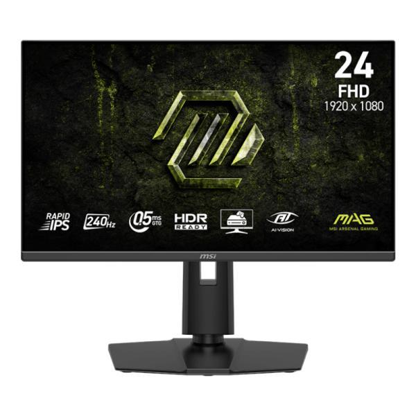 Monitor Gaming Msi Mag 245PF X24 24 Pulg Plana Full Hd 240HZ Rapid Ips AMD Freesync Premium HDMI/DISPLAYPORT/AUDÍFONOS Hdr READY/MODO