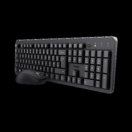 Trust combo teclado y mouse inalambrico silencioso TKM-360 en español - 25356 CAJA MARRÓN
